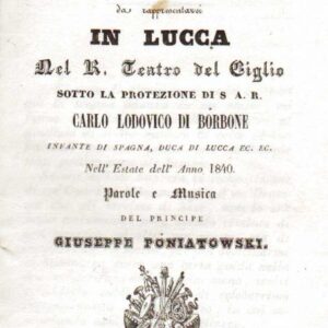 Giovanni da Procida. Dramma Tragico in Tre Atti da rappresentarsi in Lucca Nel R. Teatro del Giglio sotto la protezione di S.A.R. Carlo Lodovico di Borbone nell'Estate dell'Anno 1840.
