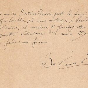 Scritto autografo frmato.